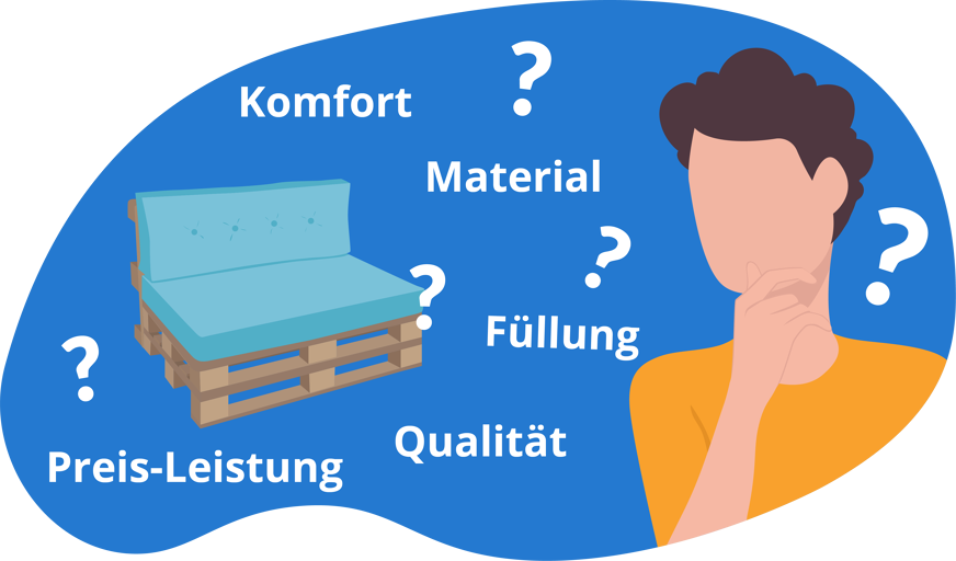 Kriterien vom Sitzkissen für den Balkon (Palettenkissen)